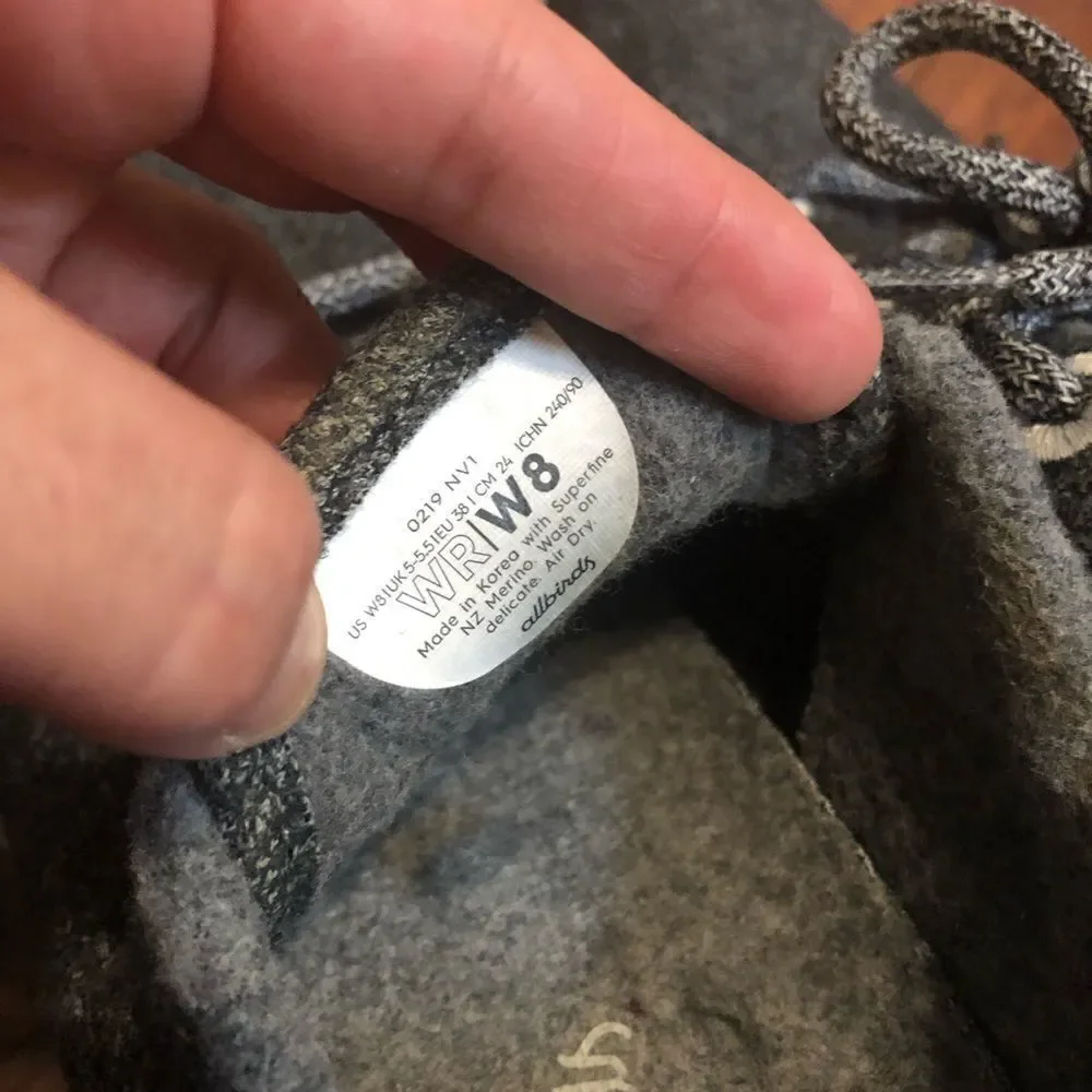 ALLBIRDS lightweight gray athletic training walking shoes sneakers womens 8